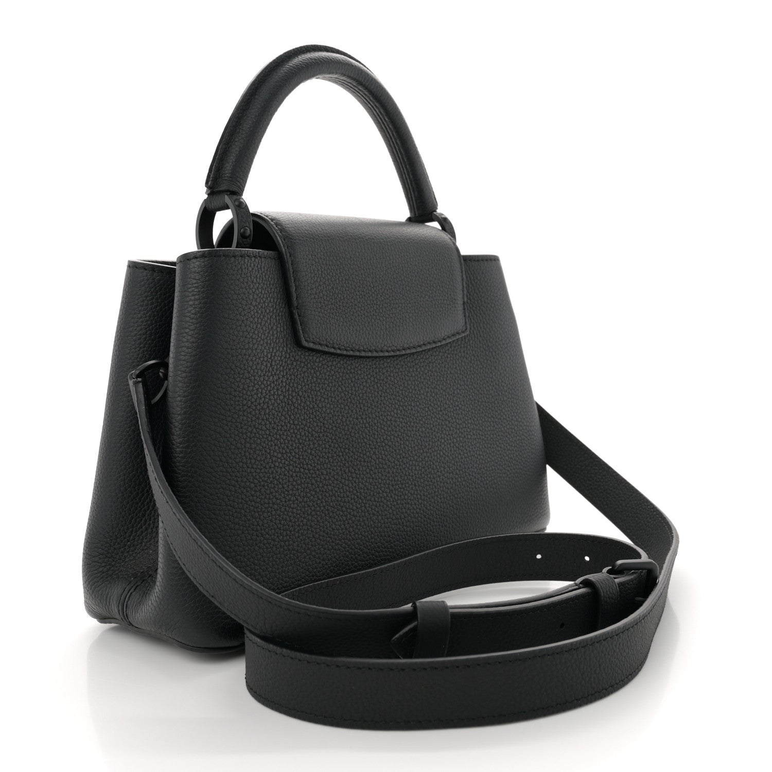 Louis Vuitton Taurillon Capucines BB Matte Black 3 of 11