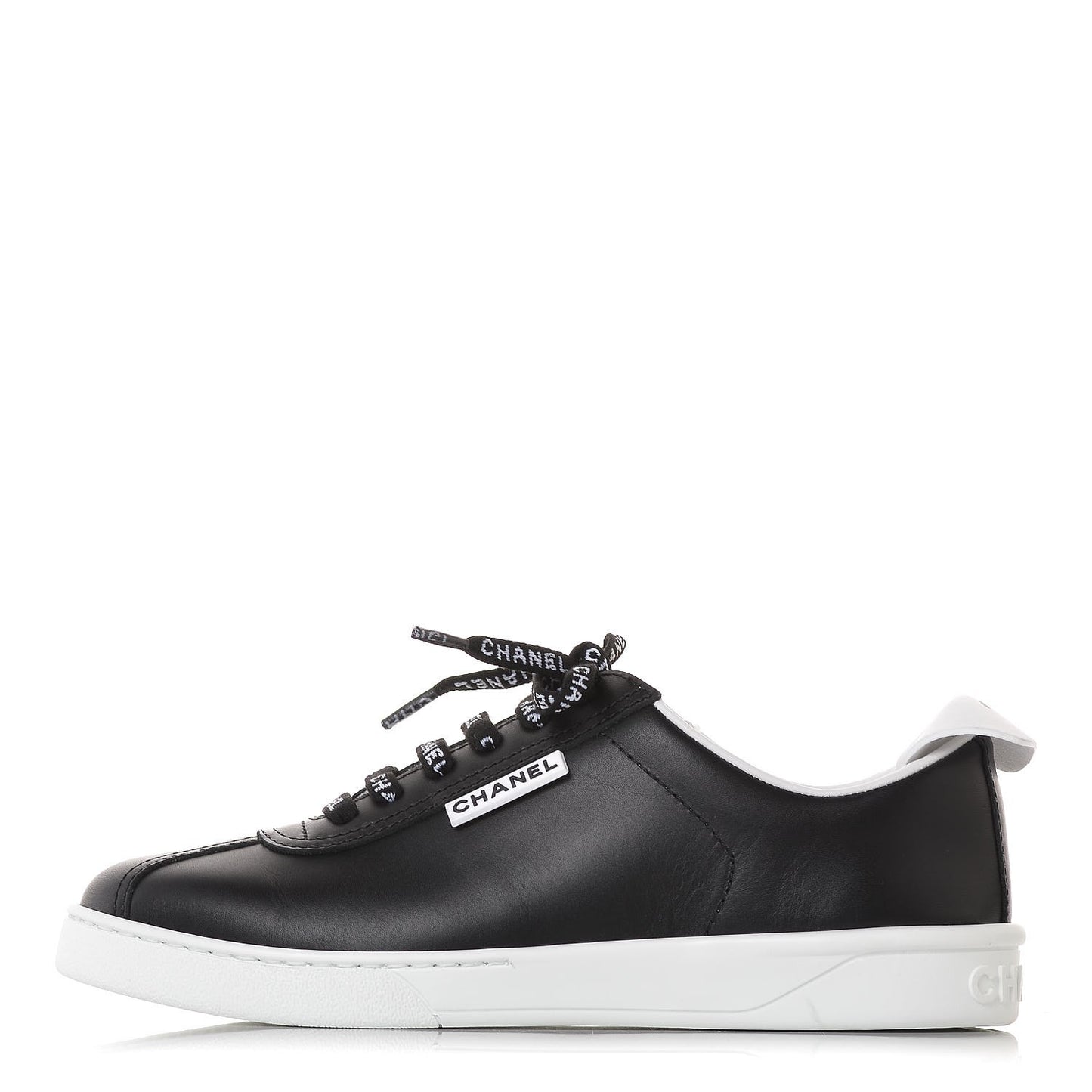 Calfskin CC Womens Sneakers 37 Black