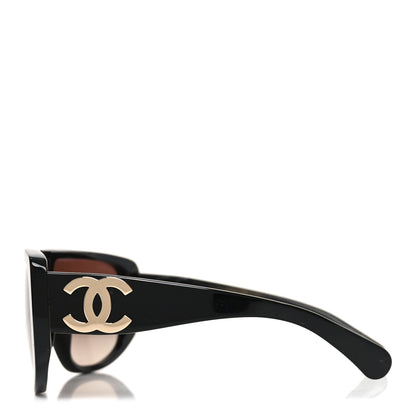 Chanel Acetate Shield Sunglasses 5495 Black 3 of 7