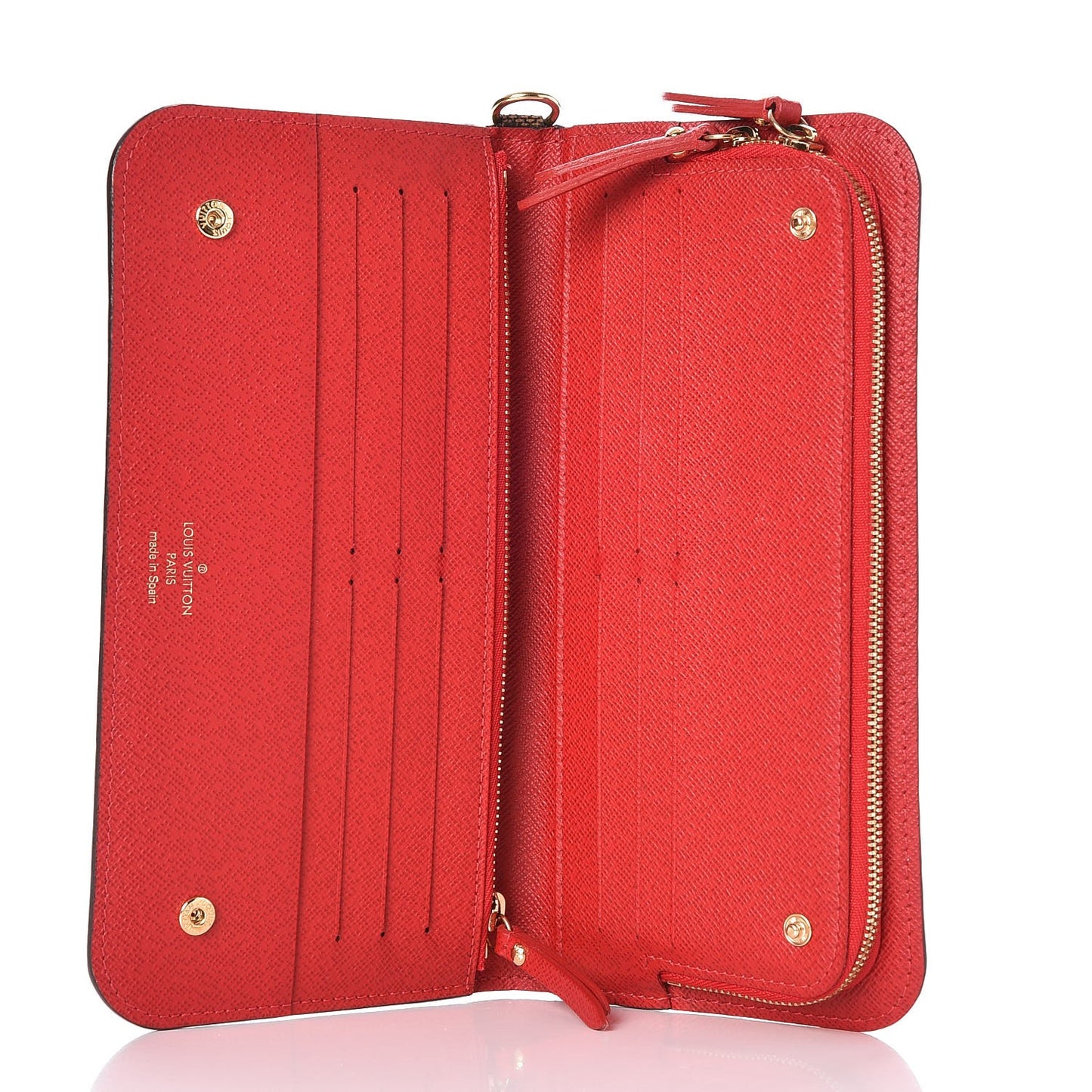 Damier Ebene Insolite Wallet Red