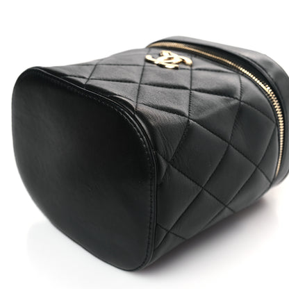 Chanel Lambskin Quilted Trendy Vanity Case Black 9 of 9