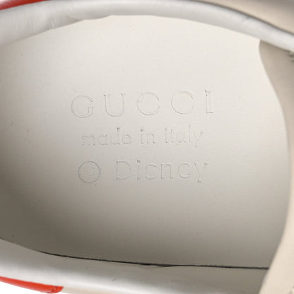 Gucci X DISNEY Miro Soft Calfskin Mickey Mouse Print Mens Ace Sneakers 8.5 Ivory Deep Orange 11 of 13