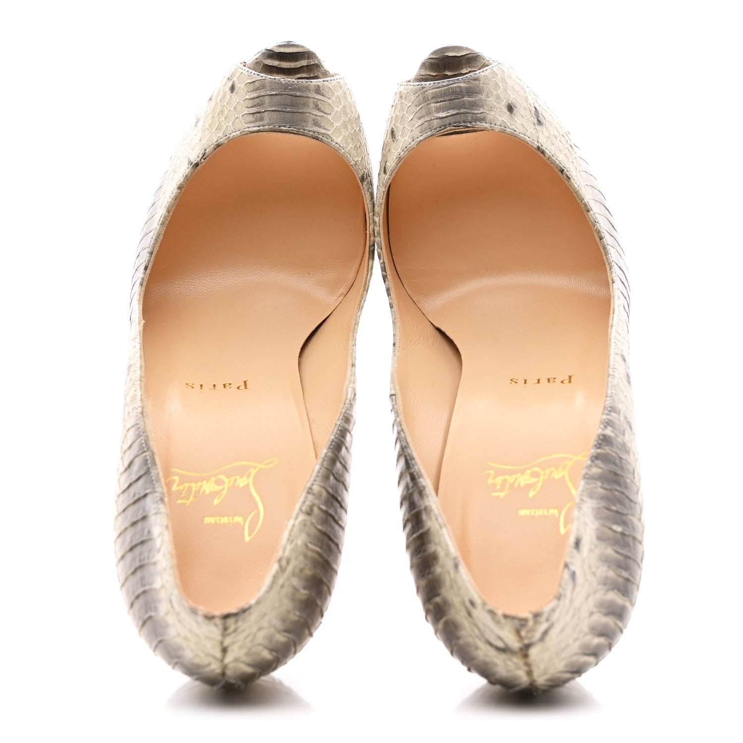 Christian Louboutin Watersnake Banane 140 Pumps 39 Roccia 2 of 8