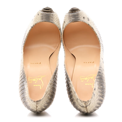 Christian Louboutin Watersnake Banane 140 Pumps 39 Roccia 2 of 8
