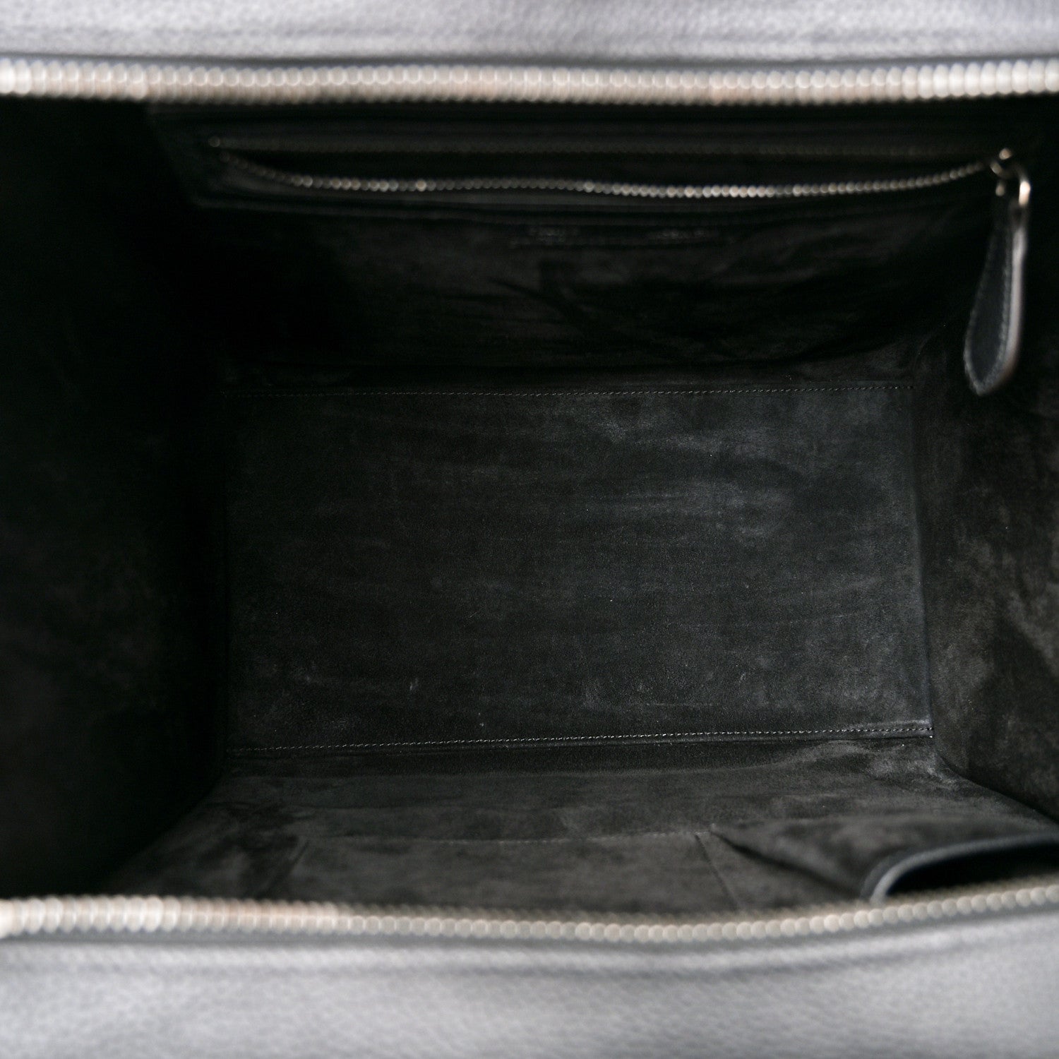 Celine Drummed Calfskin Mini Luggage Black 5 of 10