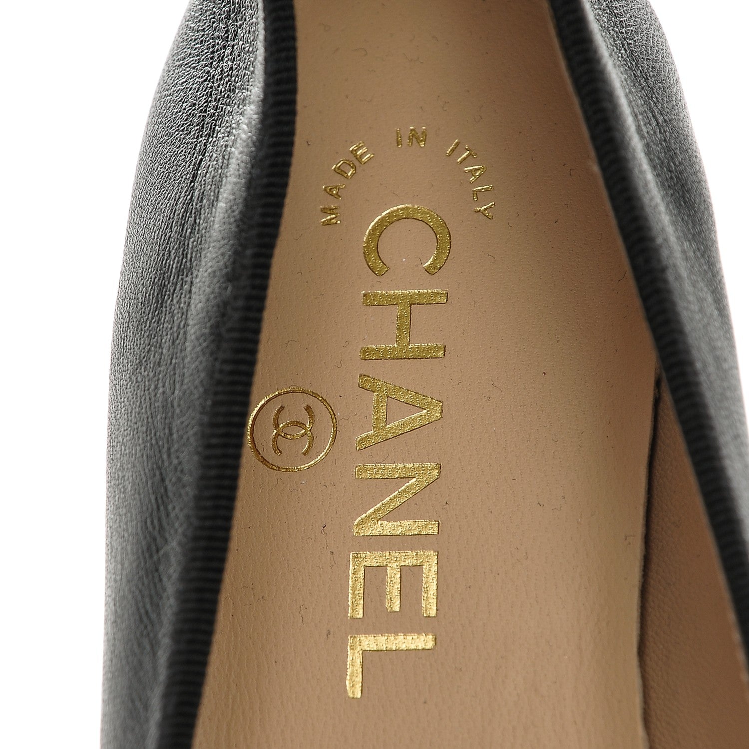Chanel Lambskin Patent Cap Toe Ballerina Flats 37.5 Black 5 of 6