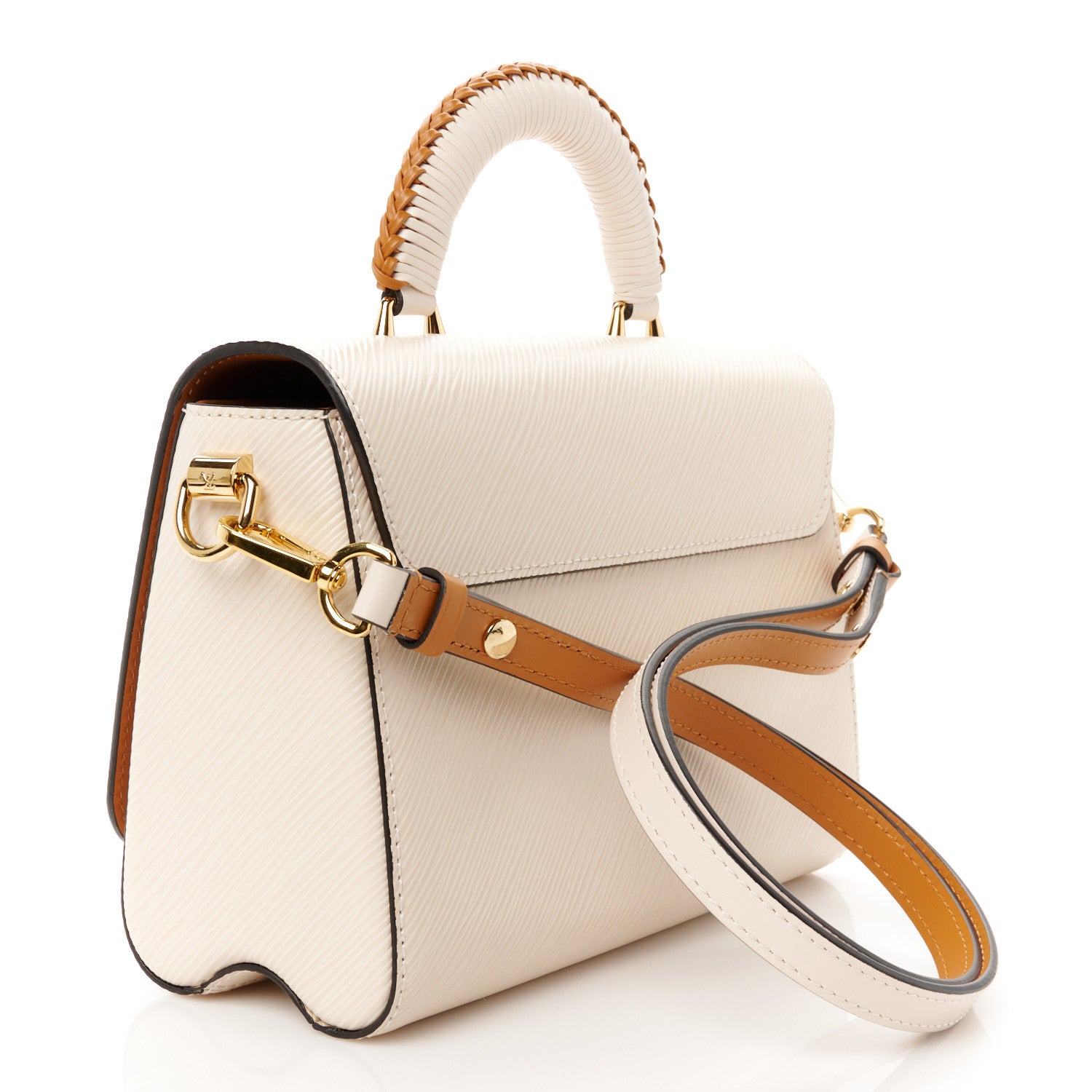 Louis Vuitton Epi Twist Top Handle Shoulder Bag MM Quartz Gold Honey 4 of 10