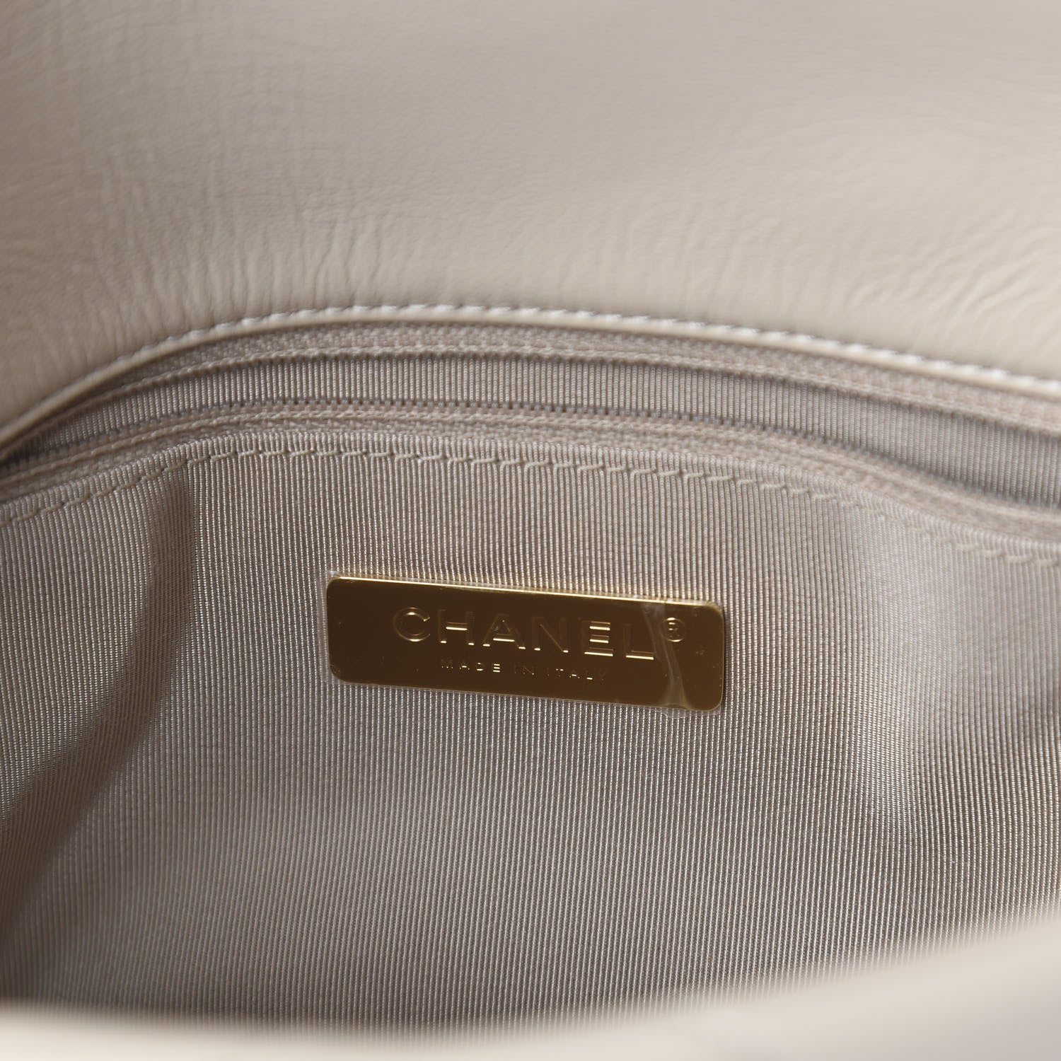 Chanel Goatskin Quilted Medium 19 Flap Beige 5 of 9