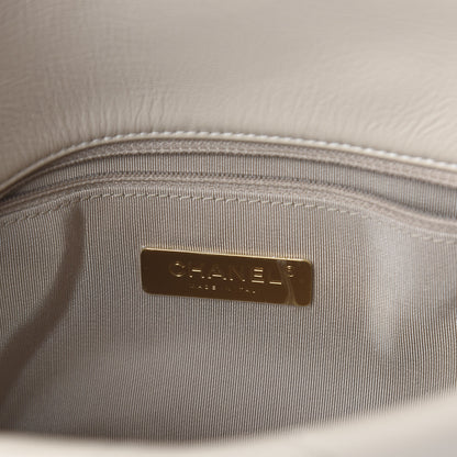 Chanel Goatskin Quilted Medium 19 Flap Beige 5 of 9