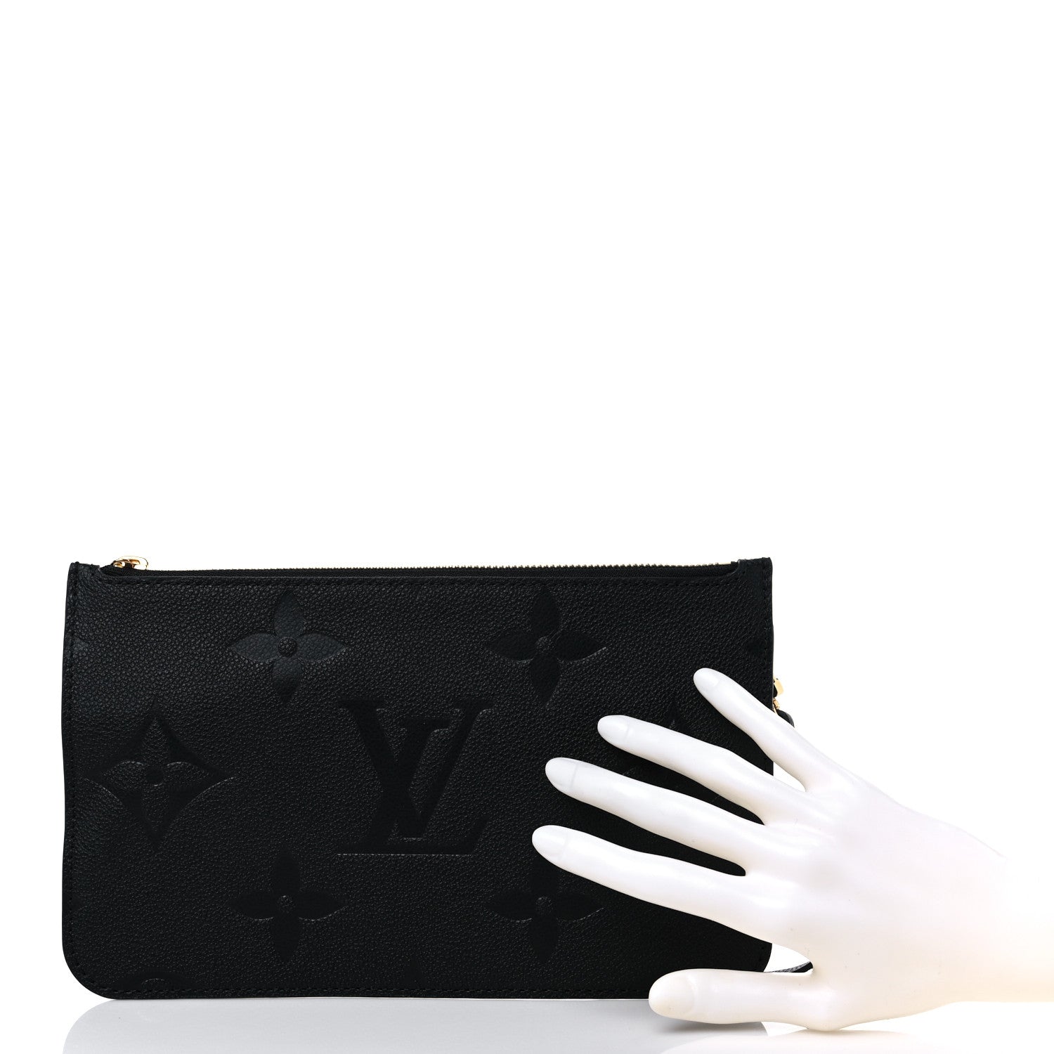 Louis Vuitton Empreinte Monogram Giant Neverfull MM Pochette Black 2 of 7