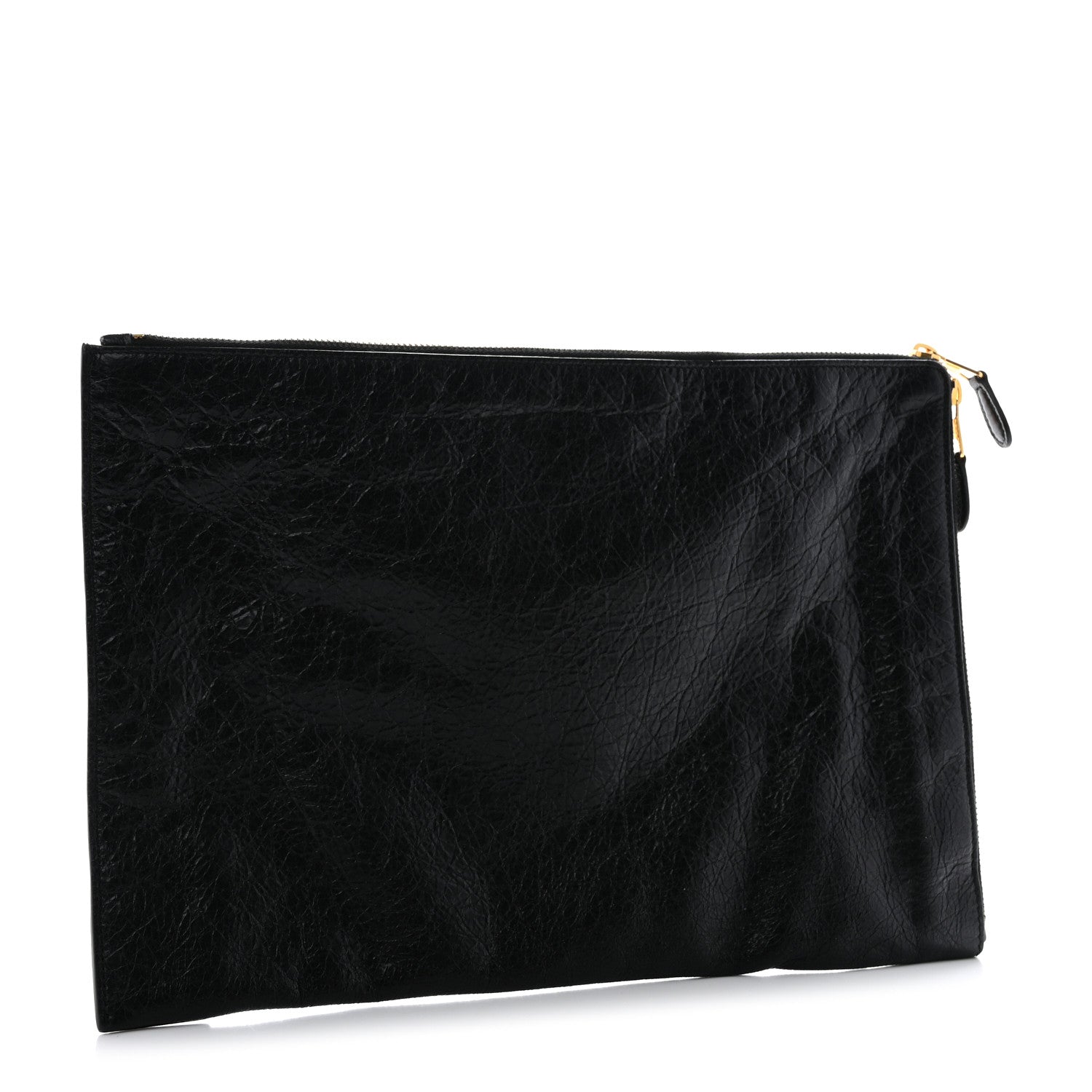Balenciaga Agneau Giant 12 Gold Hardware Pouch Clutch Black 3 of 7
