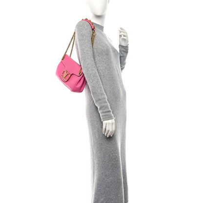 Valentino Garavani Nappa Stud Sign Shoulder Bag Feminine Pink 2 of 10