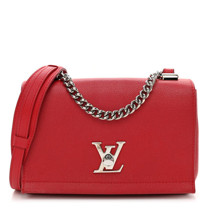 Louis Vuitton Calfskin Lockme II Chain Bag BB Rubis 1 of 8