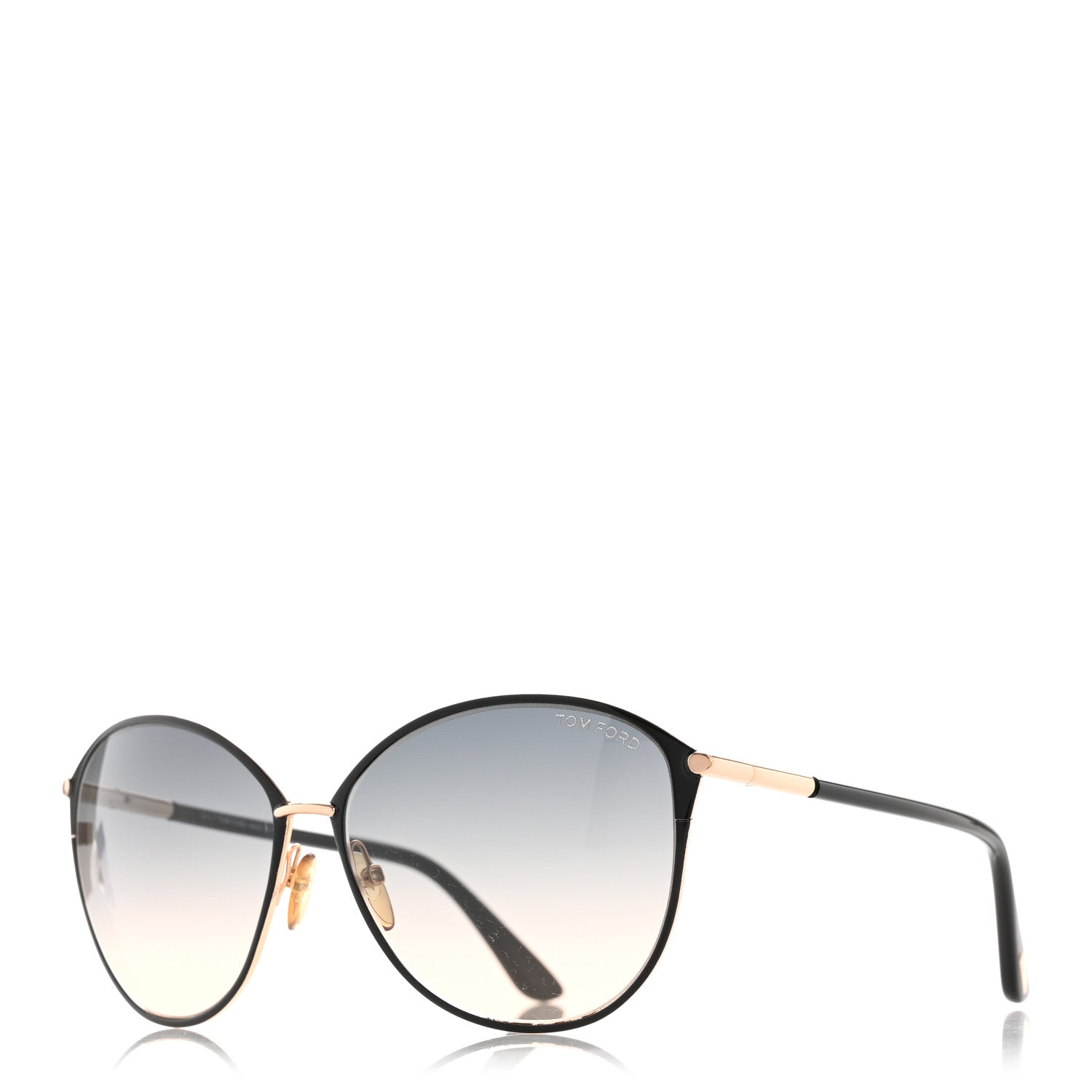 Tom Ford Metal Penelope Vintage Round Sunglasses TF320 Brown 1 of 9