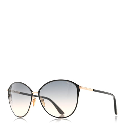 Tom Ford Metal Penelope Vintage Round Sunglasses TF320 Brown 1 of 9