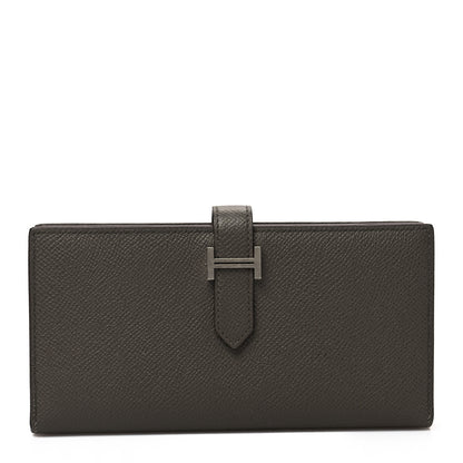 Hermes Epsom Bearn Gusset Wallet Etain 1 of 7