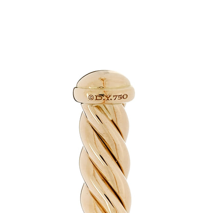 David Yurman 18K Yellow Gold 4mm Cablespira Bracelet 3 of 4