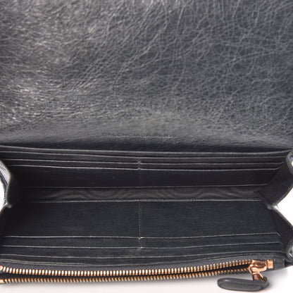 Balenciaga Agneau Giant 12 Rose Gold Hardware Money Wallet Anthracite 7 of 8