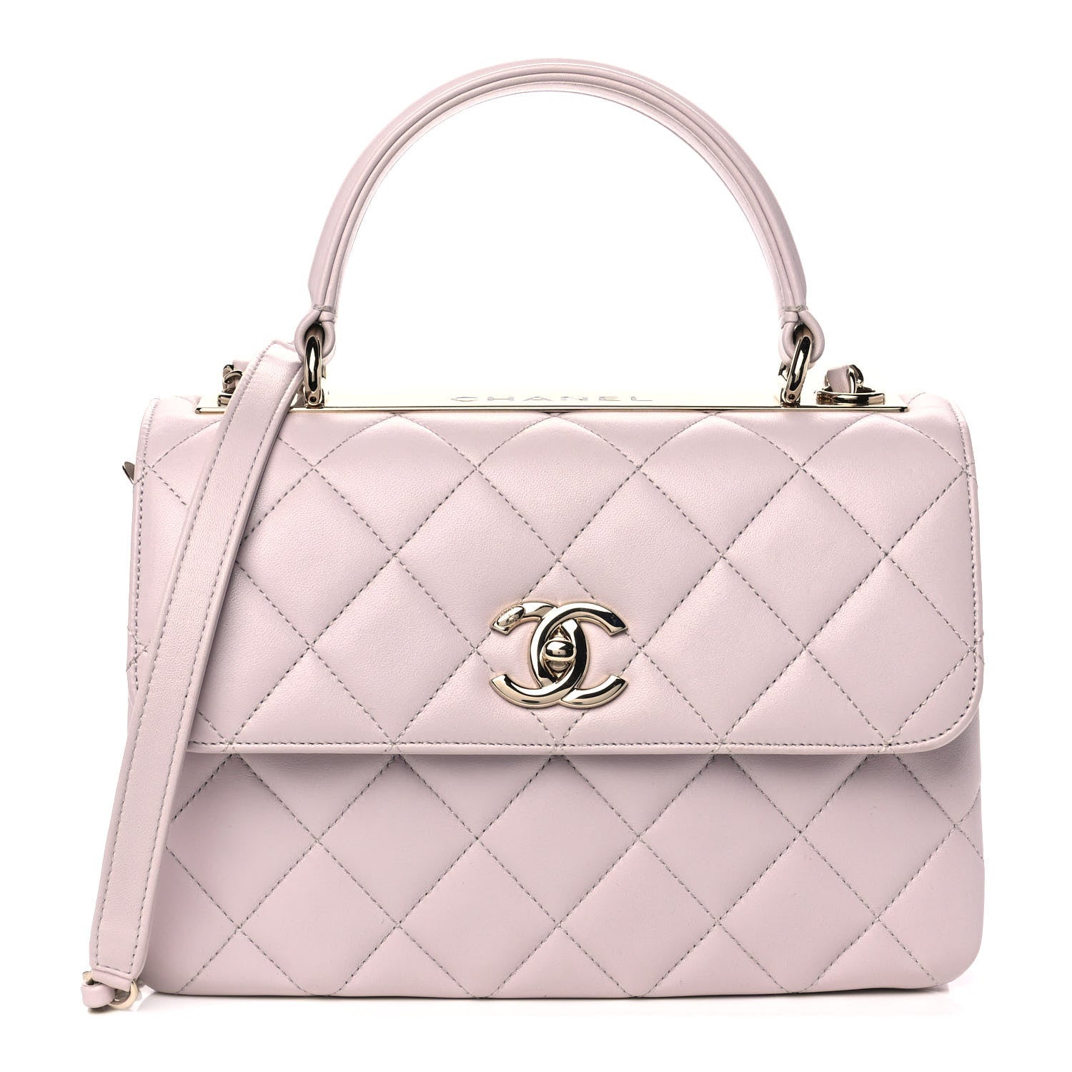 Chanel Lambskin Quilted Small Trendy CC Flap Dual Handle Bag Lilac 1 of 12