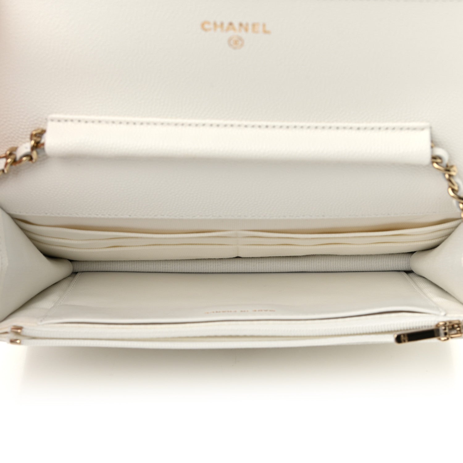 Chanel Caviar Quilted Wallet On Chain WOC White 5 of 12
