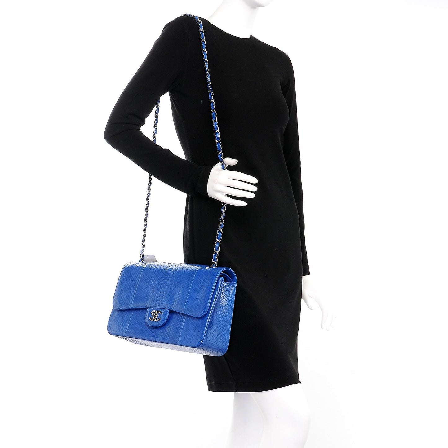 Python Jumbo Double Flap Bright Blue