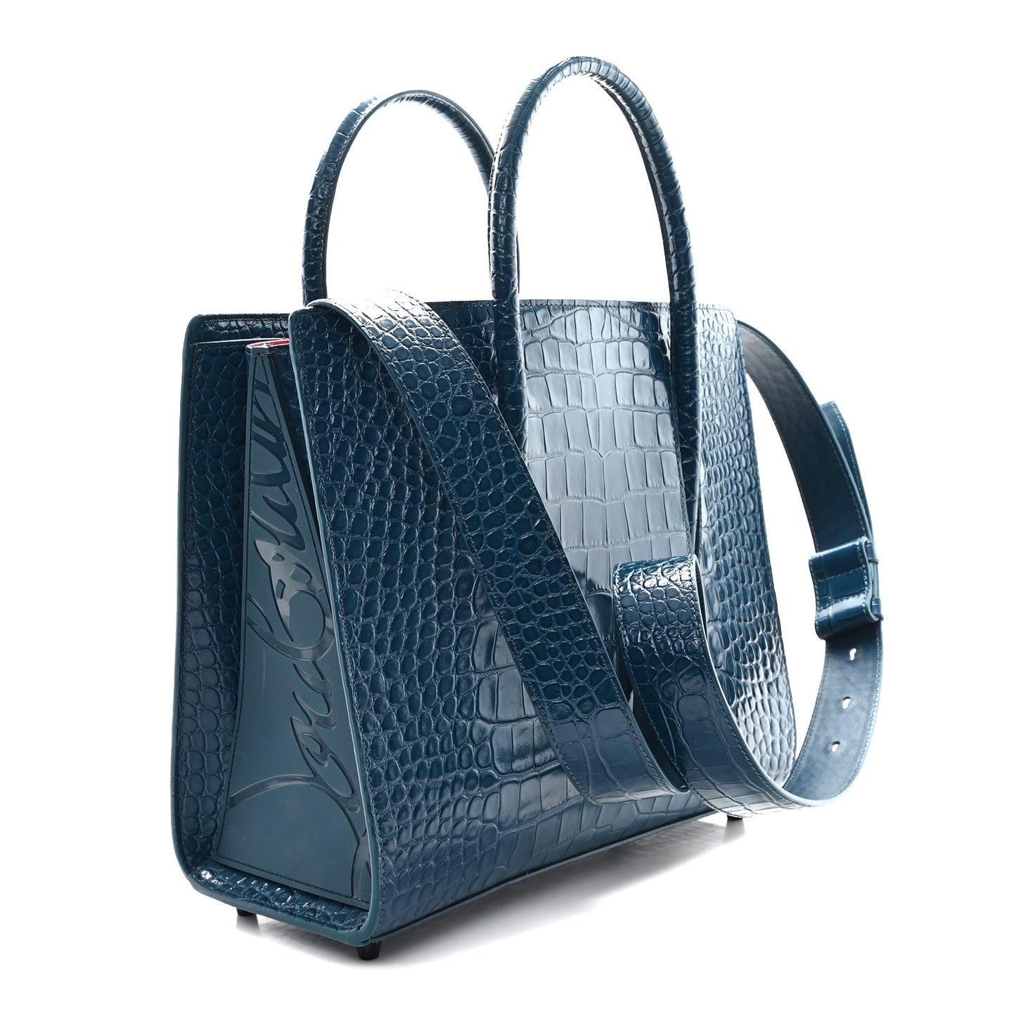 Calfskin Crocodile Embossed Studded Medium Paloma S Capitaine