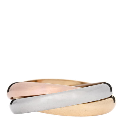 Cartier 18K Pink Yellow White Gold Small Trinity Ring 52 6 3 of 5