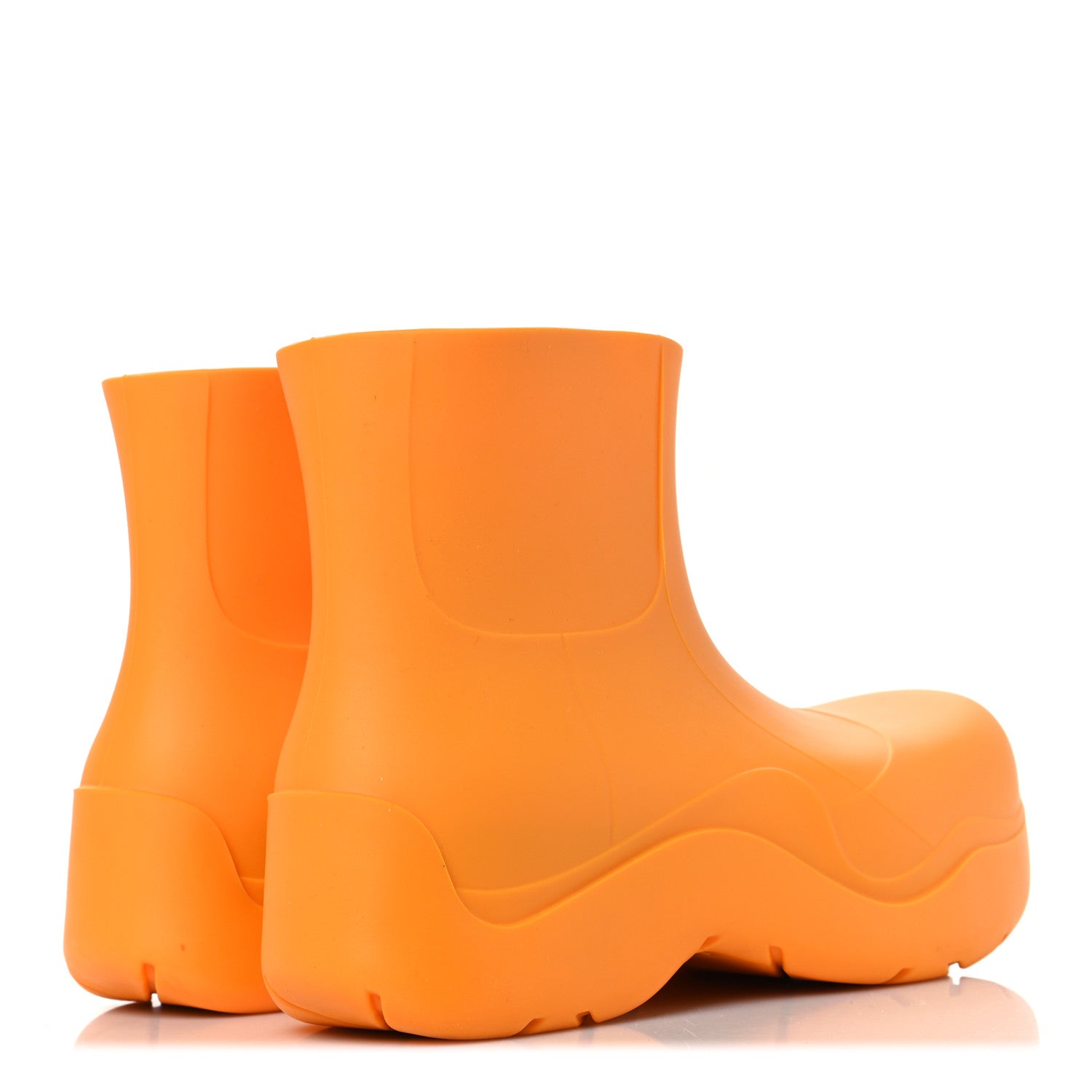 Bottega Veneta Rubber Mens Puddle Ankle Boots 42 Tangerine 1778202