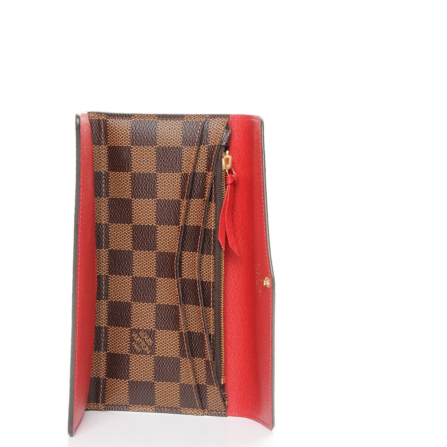 Damier Ebene Josephine Wallet Red