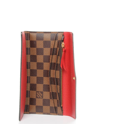 Louis Vuitton Damier Ebene Josephine Wallet Red 6 of 7
