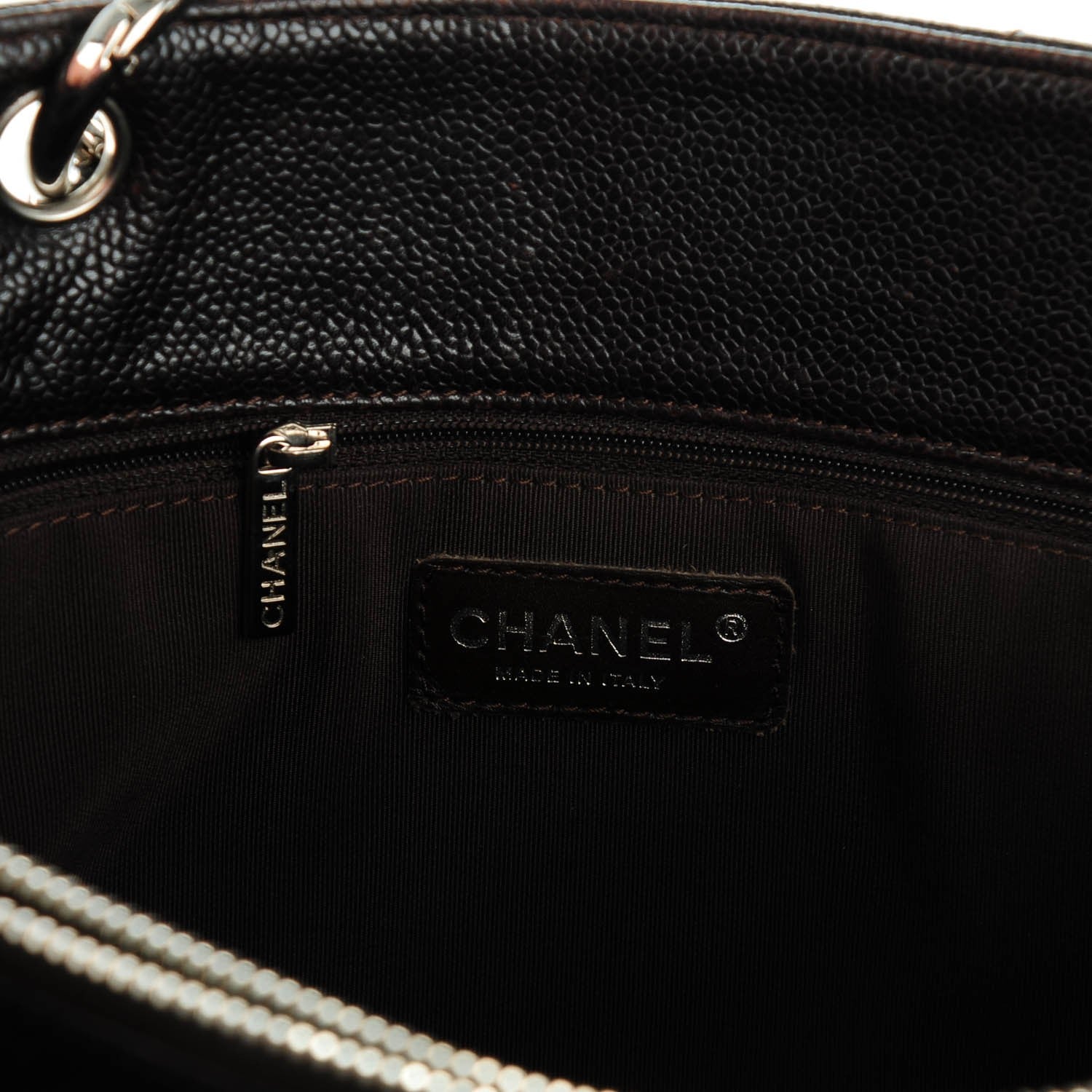 Chanel Caviar Quilted Grand Shopping Tote GST Dark Brown 6 of 7