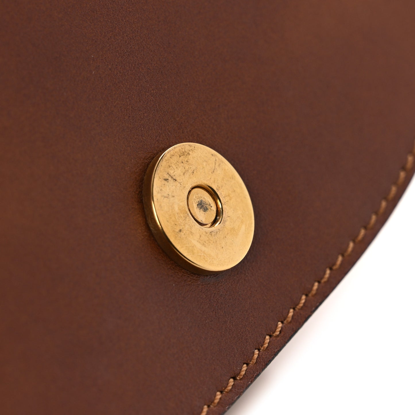 Calfskin Suede Small Nile Bracelet Bag Caramel