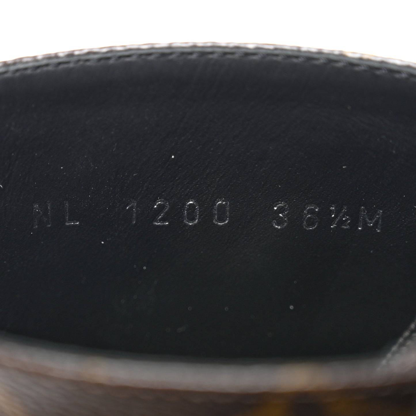 Calfskin Monogram Wonderland Flat Ranger Boots 36.5 Black