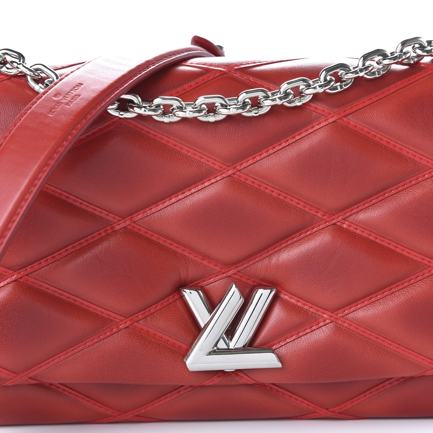 Louis Vuitton Lambskin Malletage GO-14 PM Red 10 of 10