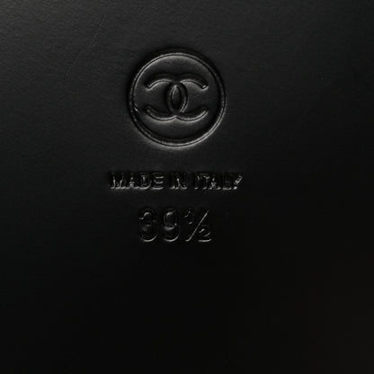 Chanel Grained Calfskin Velcro Dad Sandals 39.5 Black 6 of 18
