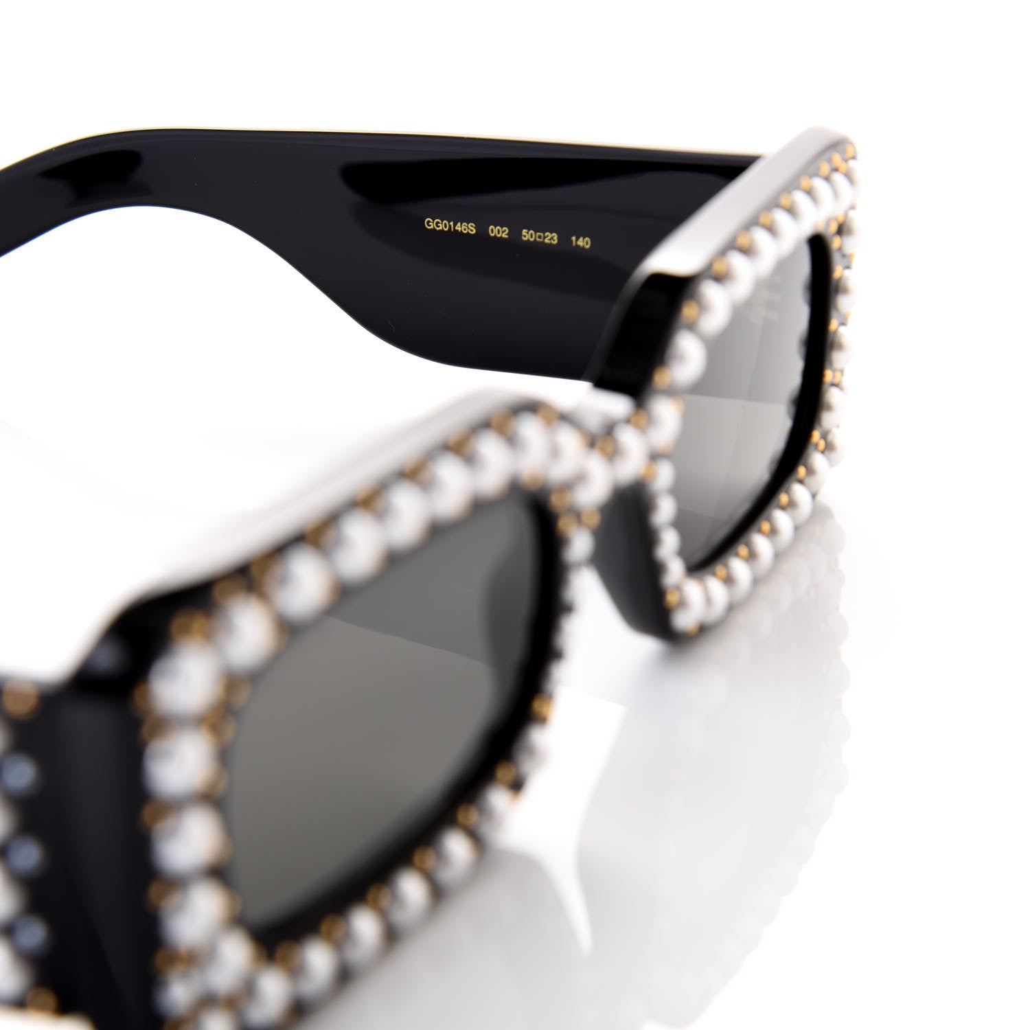 Gucci Pearl Hollywood Forever Sunglasses GG0146S Black 5 of 8