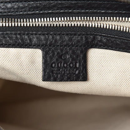 Gucci Pebbled Calfskin Medium Soho Messenger Bag Black 6 of 10