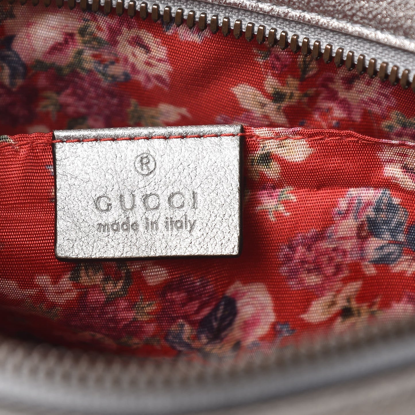 Laminated Nappa Web Trapuntata Small GG Shoulder Bag Argento