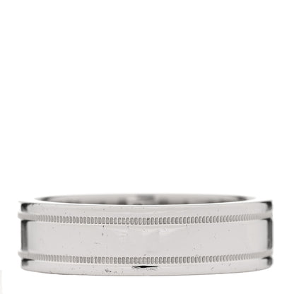 Tiffany Platinum 6mm Essential Double Milgrain Band Ring 61 9.5 3 of 5