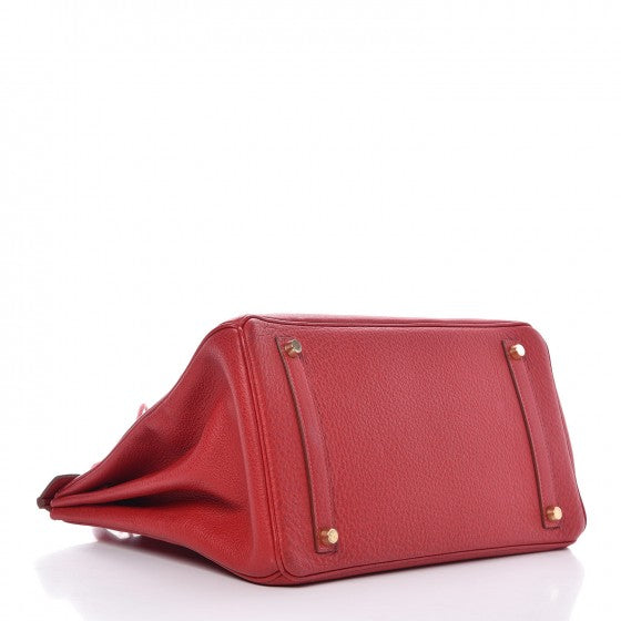 Hermes Buffle Skipper Birkin 35 Rouge Casaque 4 of 41