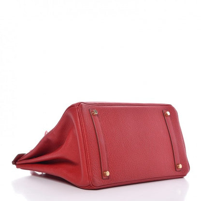 Hermes Buffle Skipper Birkin 35 Rouge Casaque 4 of 41