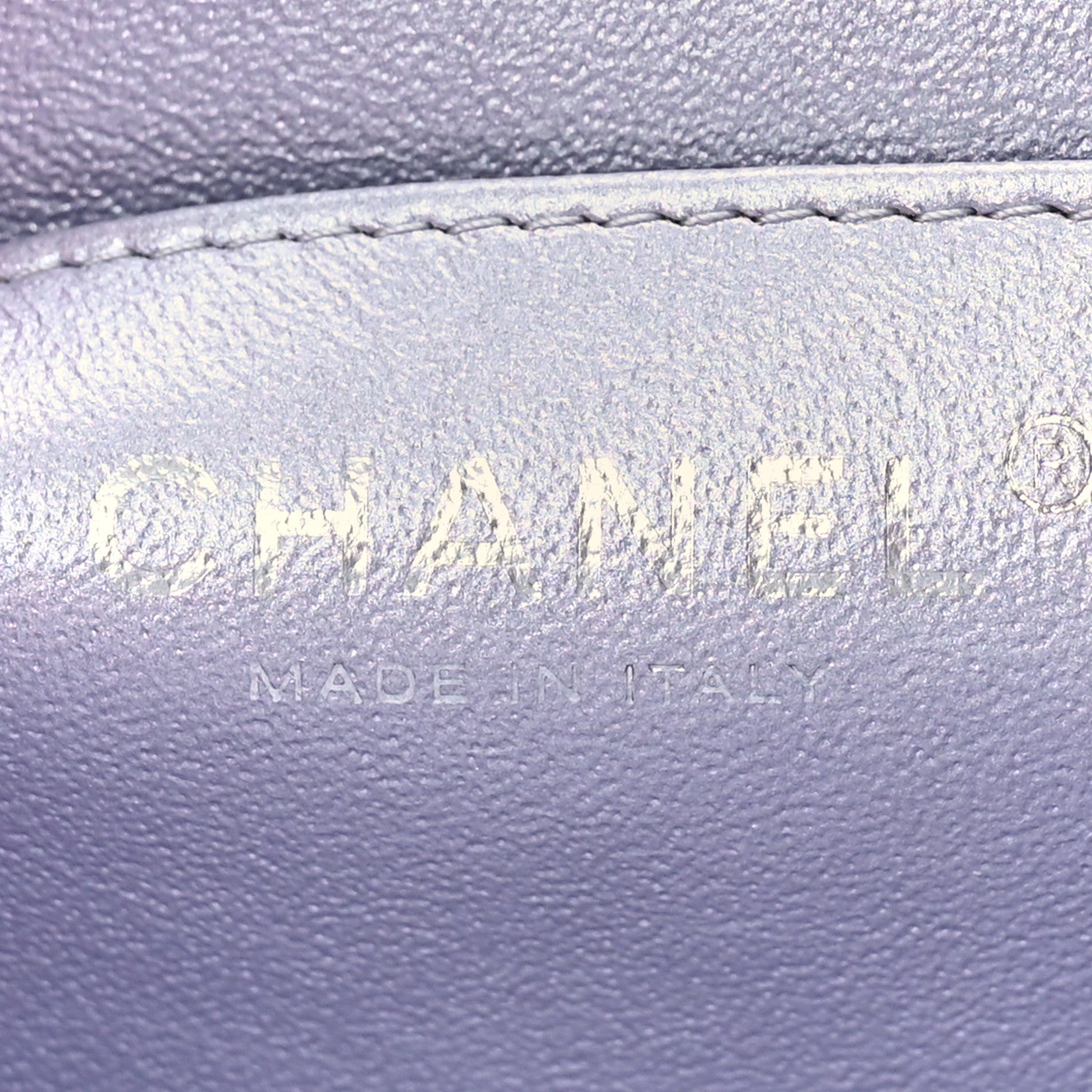Chanel Metallic Perforated Lambskin Quilted Clutch With Chain Flap Silver 6 of 10