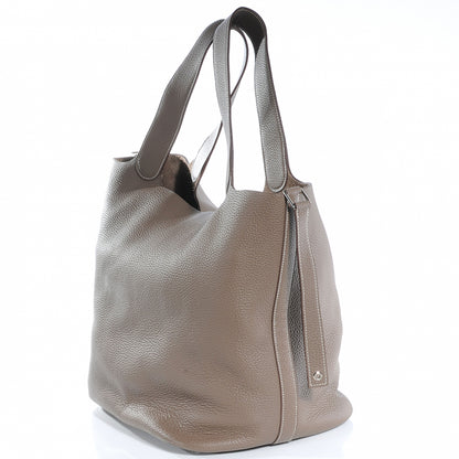 Hermes Taurillon Clemence Picotin Lock TGM Etoupe 7 of 8