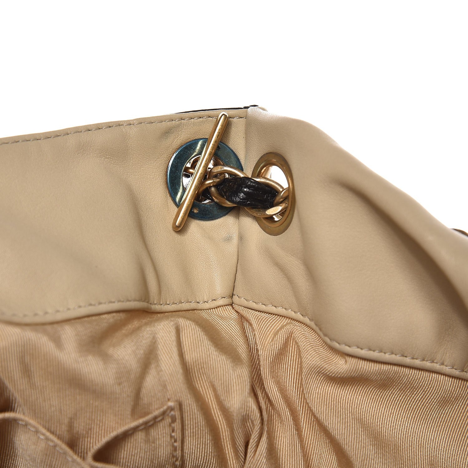 Chanel Calfskin Quilted Small In The Mix Shopping Tote Beige Black 9 of 13