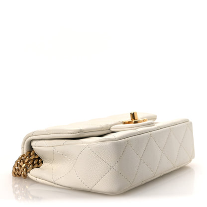 Chanel Caviar Quilted Mini Sweetheart Rectangular Flap White 4 of 10