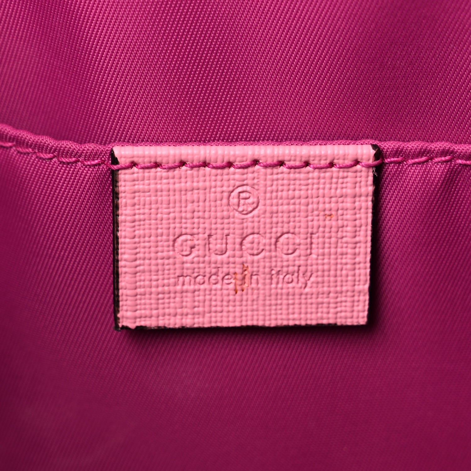 Gucci GG Supreme Monogram 3-D Strawberry Childrens Tote Beige Ebony Lotus Pink Fuxia Emerald 6 of 14