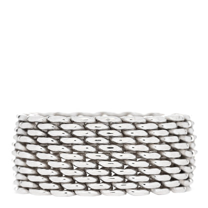 Tiffany Sterling Silver Somerset Mesh Ring 52 6 3 of 4