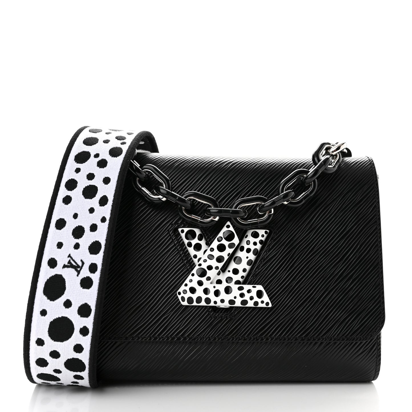 LV x YK Epi Infinity Dots Twist Shoulder Bag MM Black
