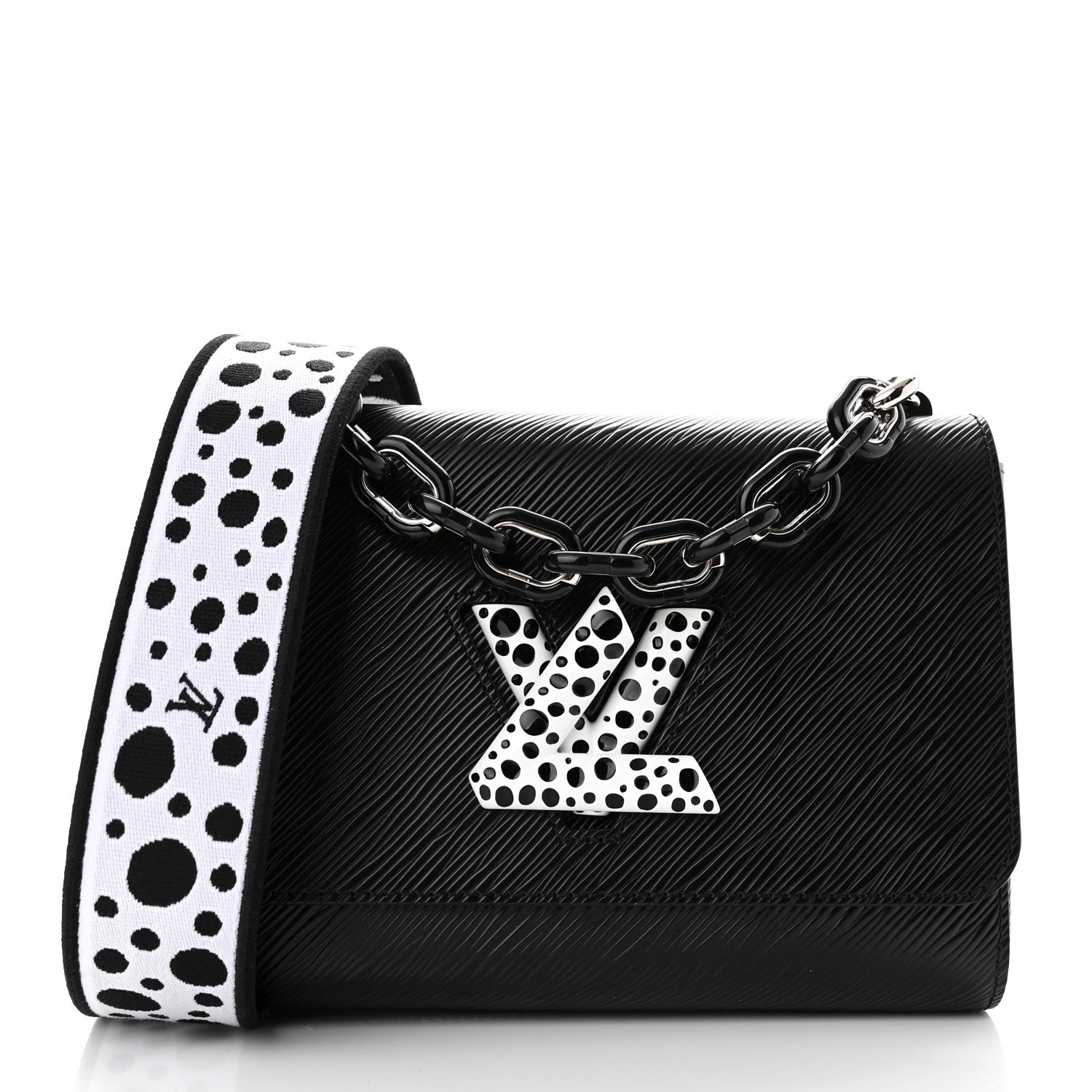 Louis Vuitton LV x YK Epi Infinity Dots Twist Shoulder Bag MM Black 3 of 10