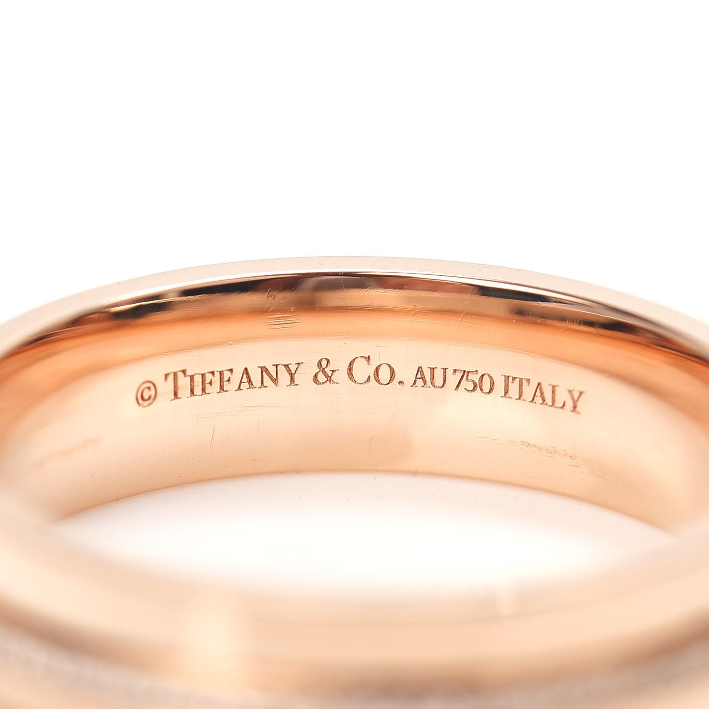 18K Rose Gold Diamond Wide T Two Ring 61 9.5